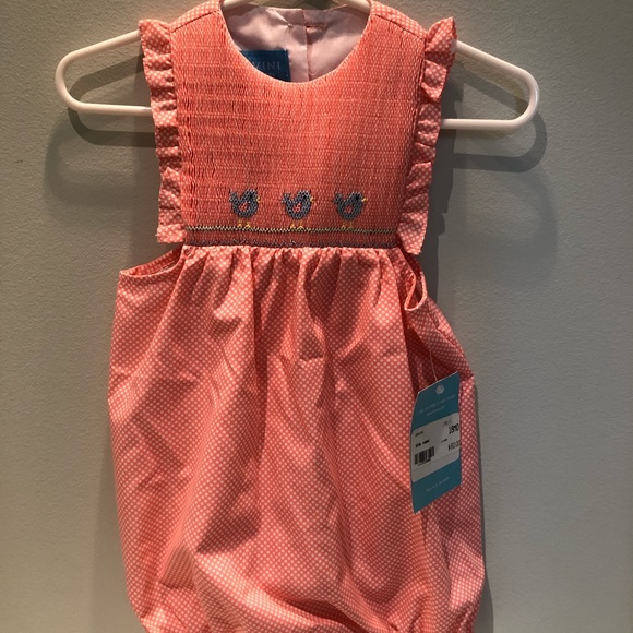 anavini Other - NWT Orange Smocked Anavini Bird Romper